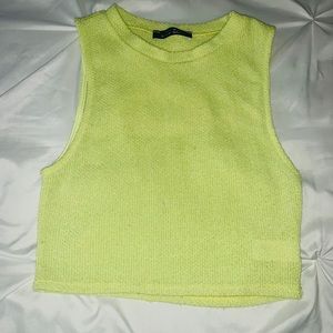 Lime green crop top